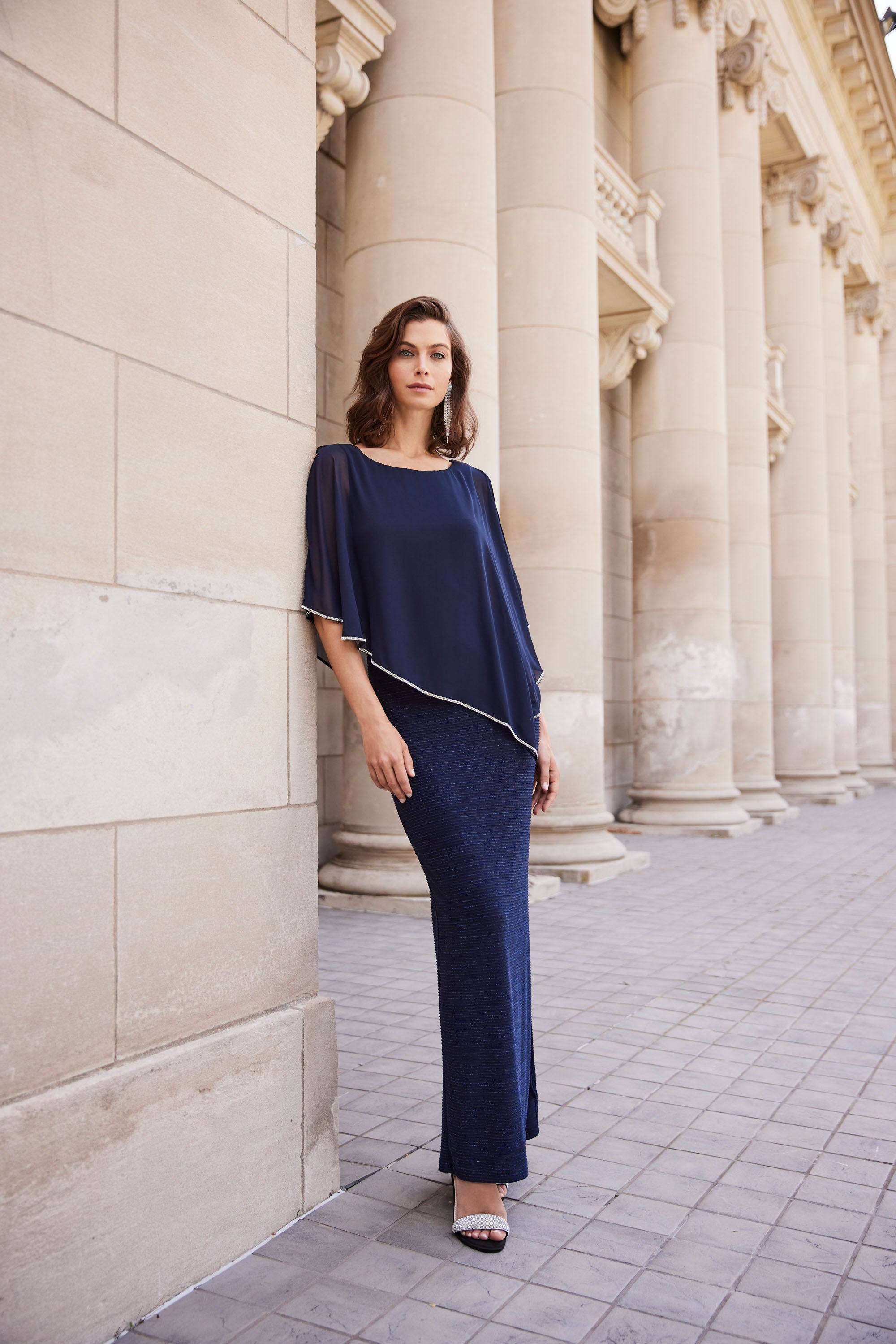 frank lyman dresses Frank Lyman Sheath Maxi Dress With Slit Style 179257