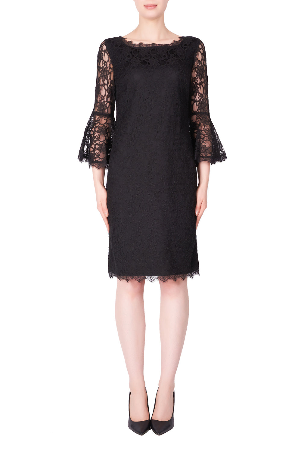 joseph ribkoff black lace dress Joseph Ribkoff Black Sequins Lace Sleeveless Dress Style 243715