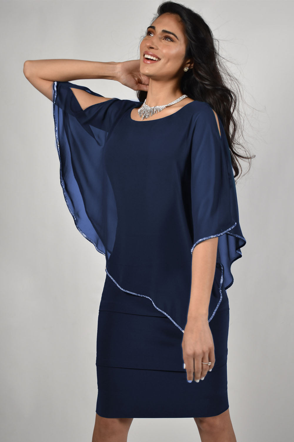 frank lyman navy blue dress Navy Blue Frank Lyman Gown with Net skirt featuring 3D #prom #weddingstyle #styleblogger #party,#barnwedding,#aurora #toronto #motherofthebride, #Newmarket, #gowns#Richmondhill, #vaughan, #kingcity, #maple,#formaldress, #weddingplanning