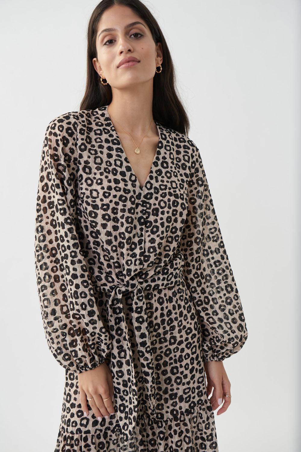 joseph leopard shirt dress Joseph Ribkoff Animal Print Shift Dress Style 262610 Beige