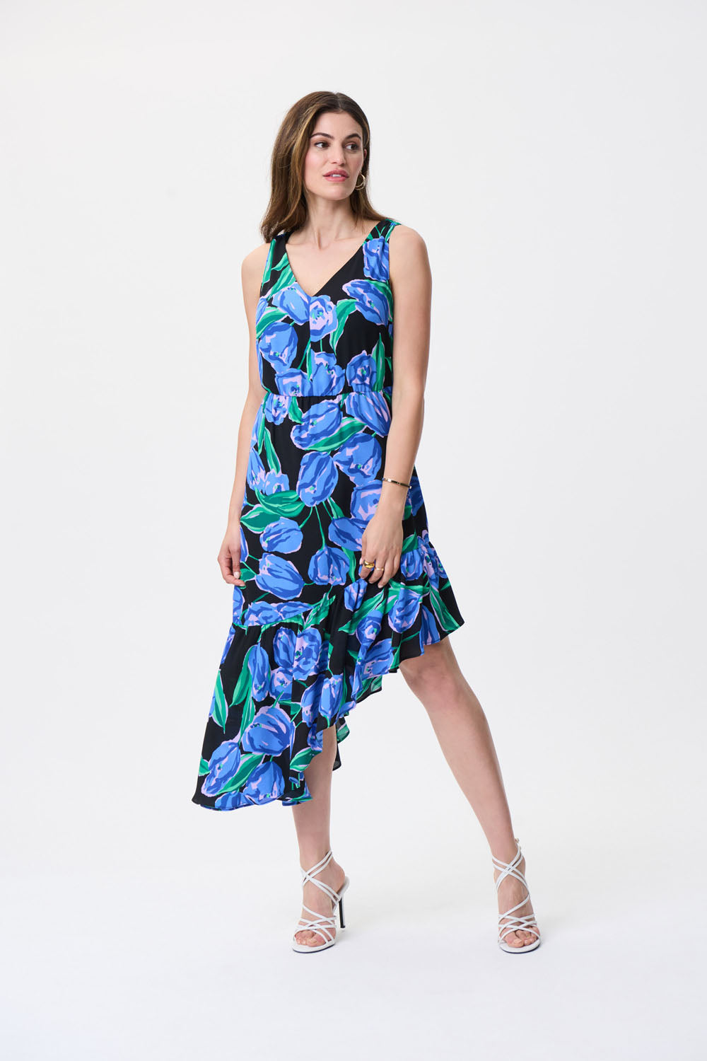 Joseph Ribkoff Black/Multi Sleeveless Dress Style 231185 DECABANA Joseph Ribkoff Black/Multi Sleeveless Dress Style 231185 DECABANA