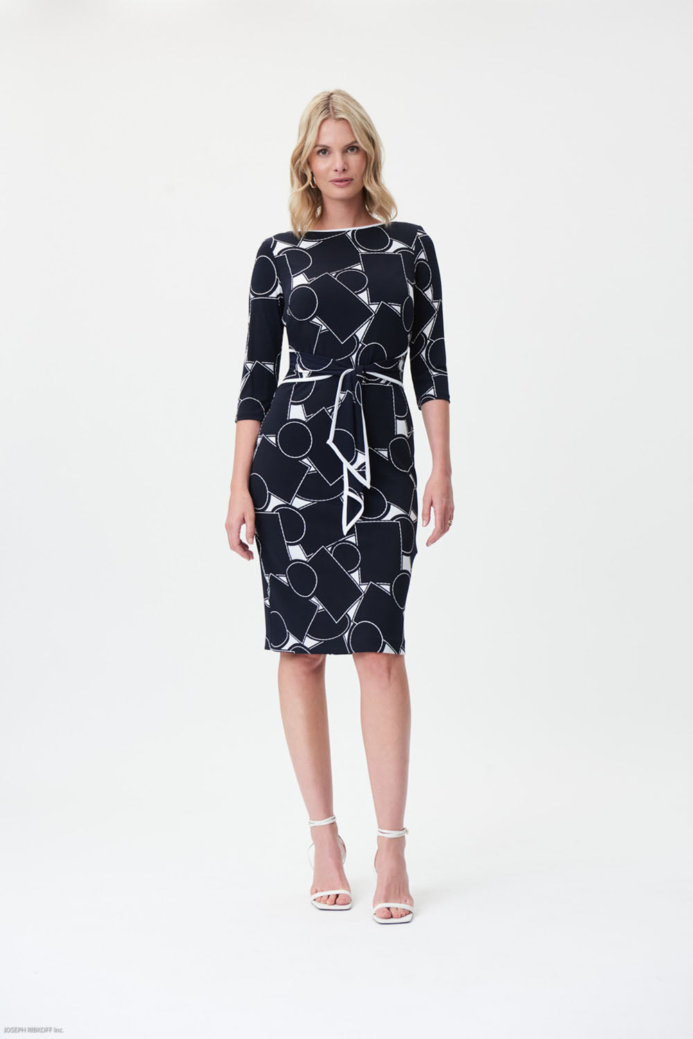 Joseph Ribkoff Midnight Blue/Vanilla Dress Style 231284 DECABANA Joseph Ribkoff Midnight Blue/Vanilla Dress Style 231284 DECABANA