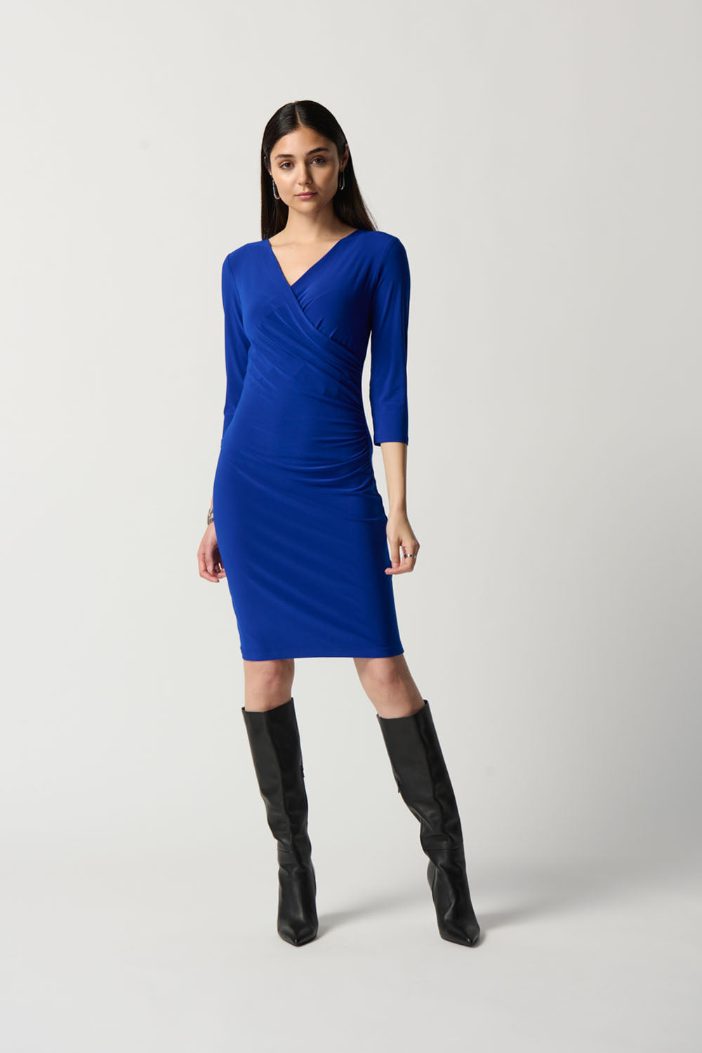 Joseph Ribkoff Royal Sapphire Three-Quarter Sleeve Wrap Dress Style 233305 20 Joseph Ribkoff Royal Sapphire Three-Quarter Sleeve Wrap Dress Style 233305 20