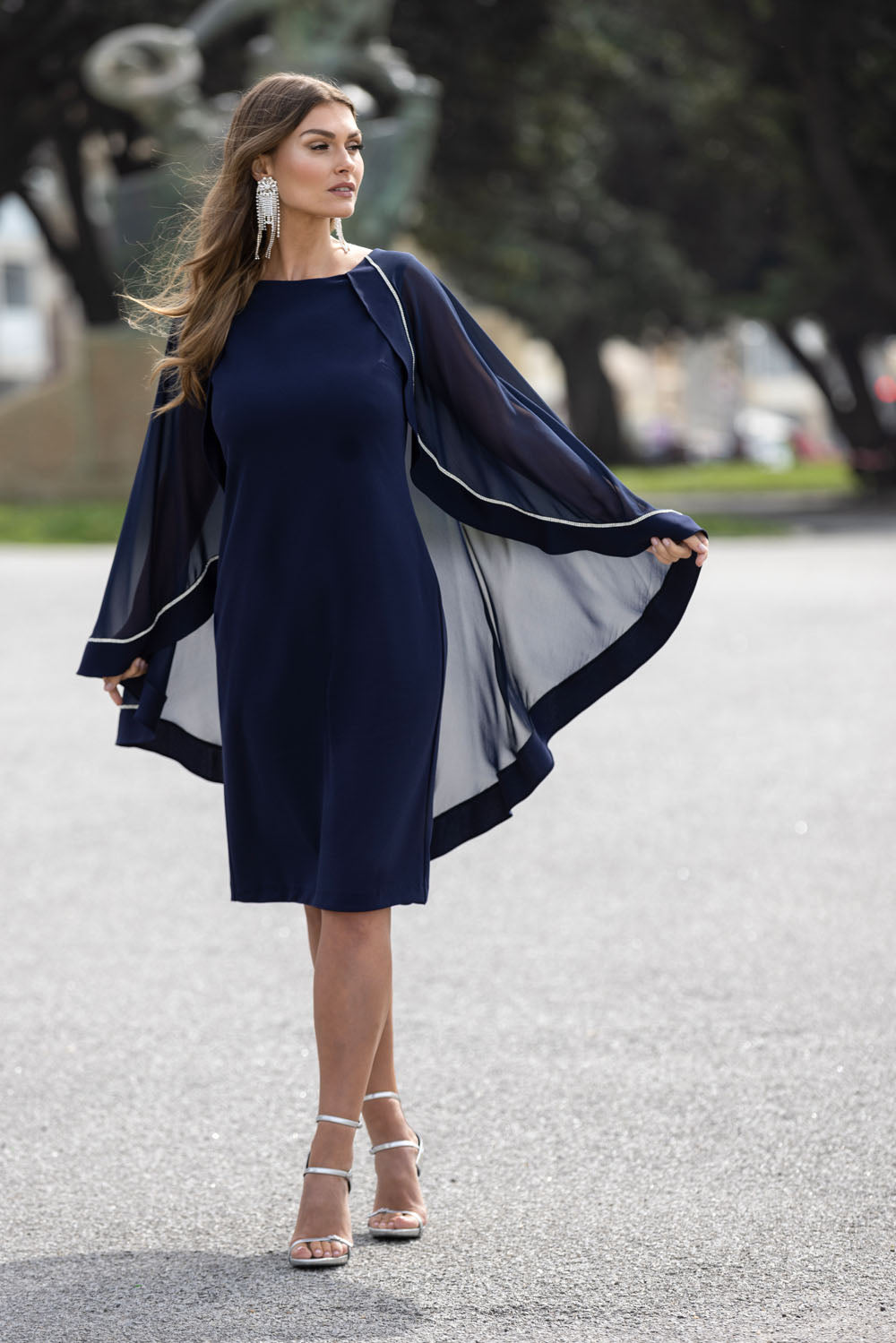 Frank Lyman Midnight Blue Dress Style 239150 Frank Lyman Midnight Blue Dress Style 239150