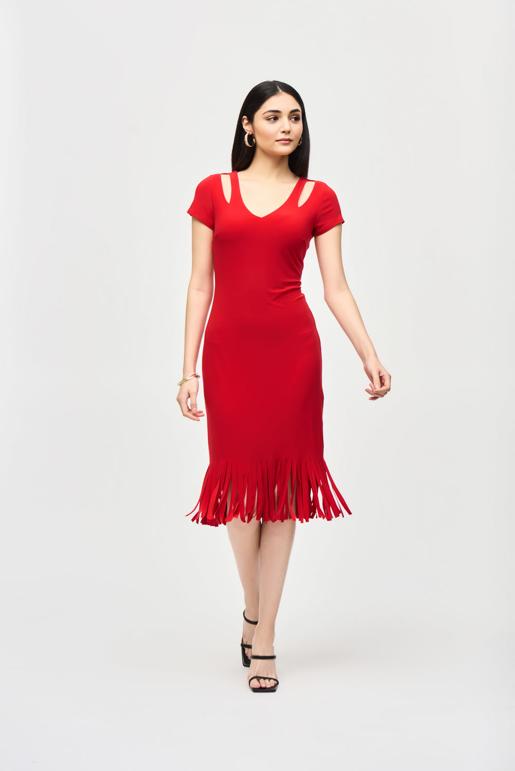 joseph ribkoff red dress Joseph Ribkoff Lipstick Red Dress Style 201176