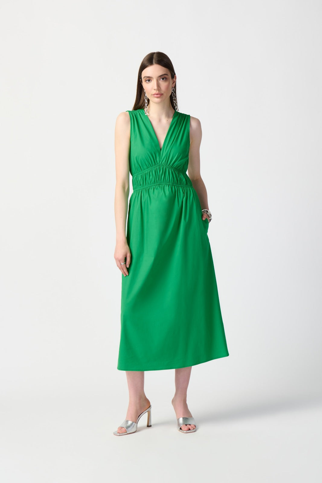 Joseph Ribkoff Island Green Fit-And-Flare Dress Style 241127 DECABANA Joseph Ribkoff Island Green Fit-And-Flare Dress Style 241127 DECABANA