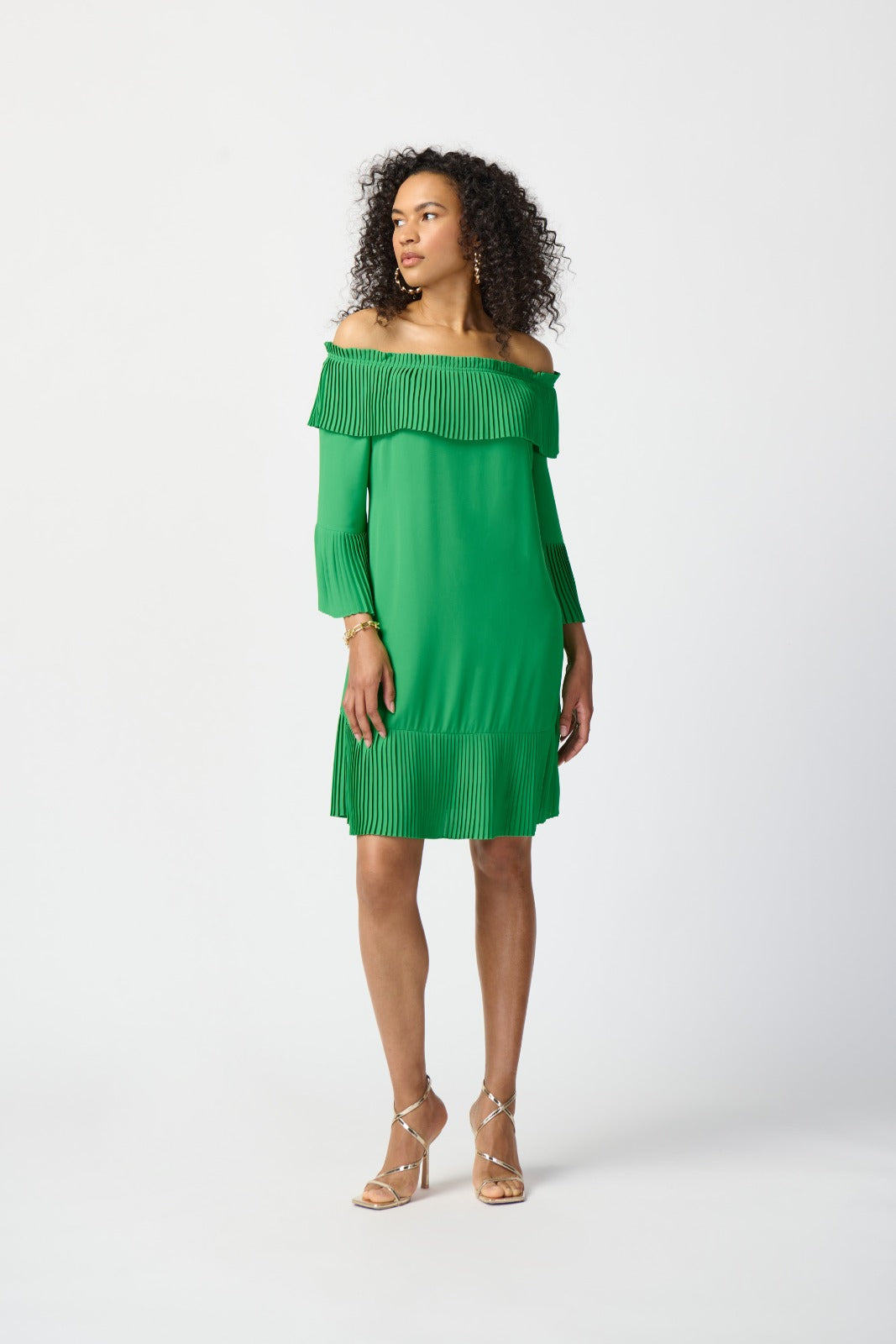 joseph ribkoff off the shoulder dress Joseph Ribkoff Royal Sapphire Scuba Crepe Off Shoulder Dress Style 234716