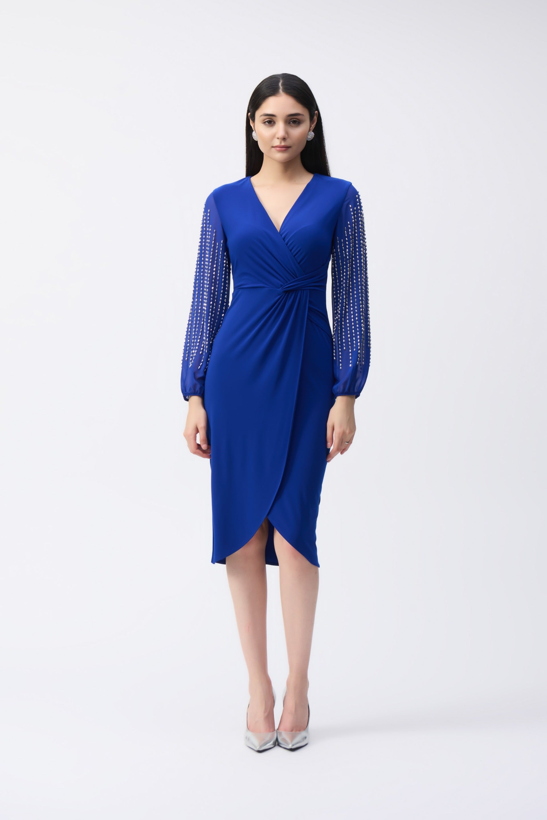 Joseph Ribkoff Royal Sapphire Wrap Dress Style 243726 Joseph Ribkoff Royal Sapphire Wrap Dress Style 243726