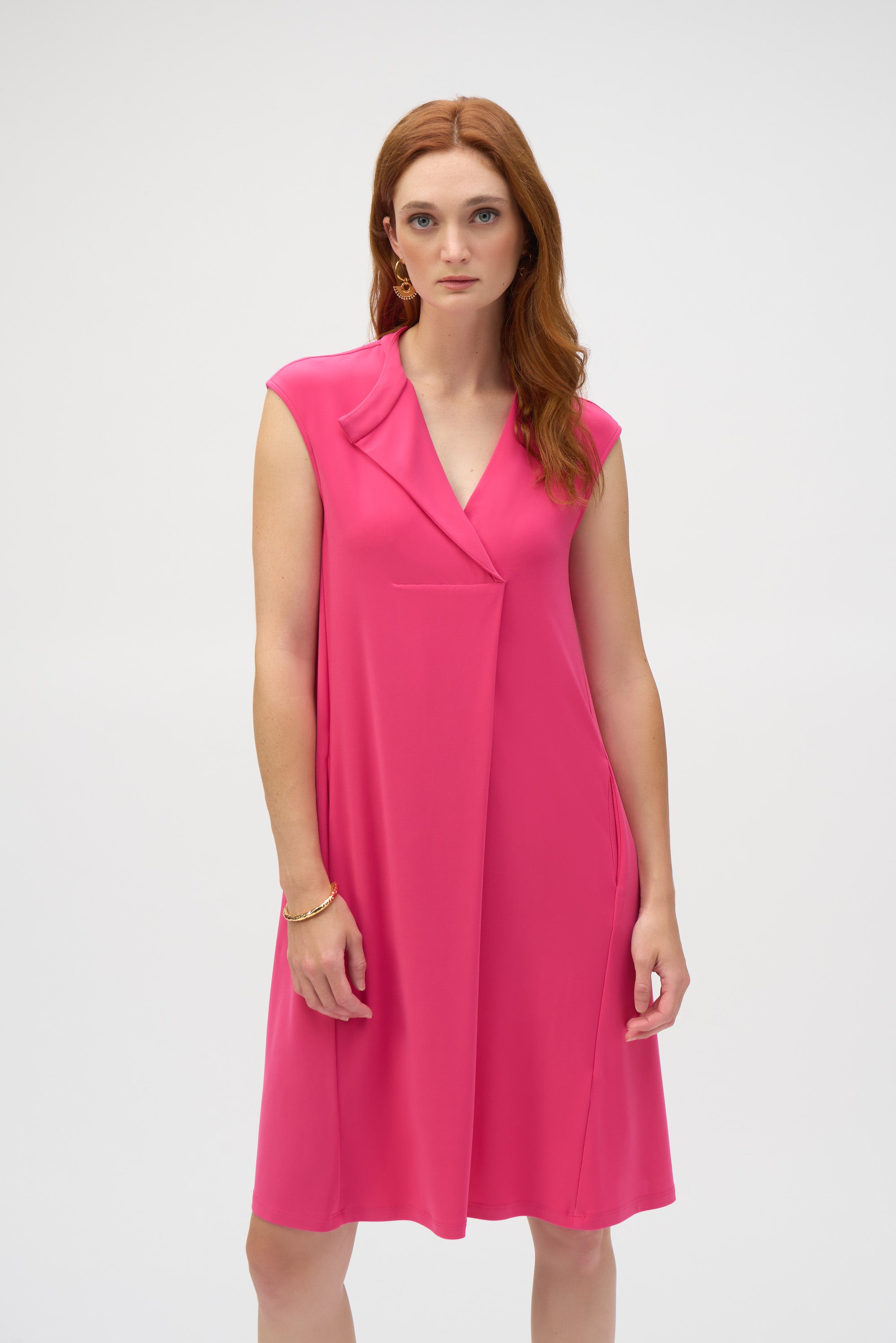 Joseph Ribkoff Geranium Silky Knit Sleeveless Trapeze Dress Style 252190 Joseph Ribkoff Geranium Silky Knit Sleeveless Trapeze Dress Style 252190