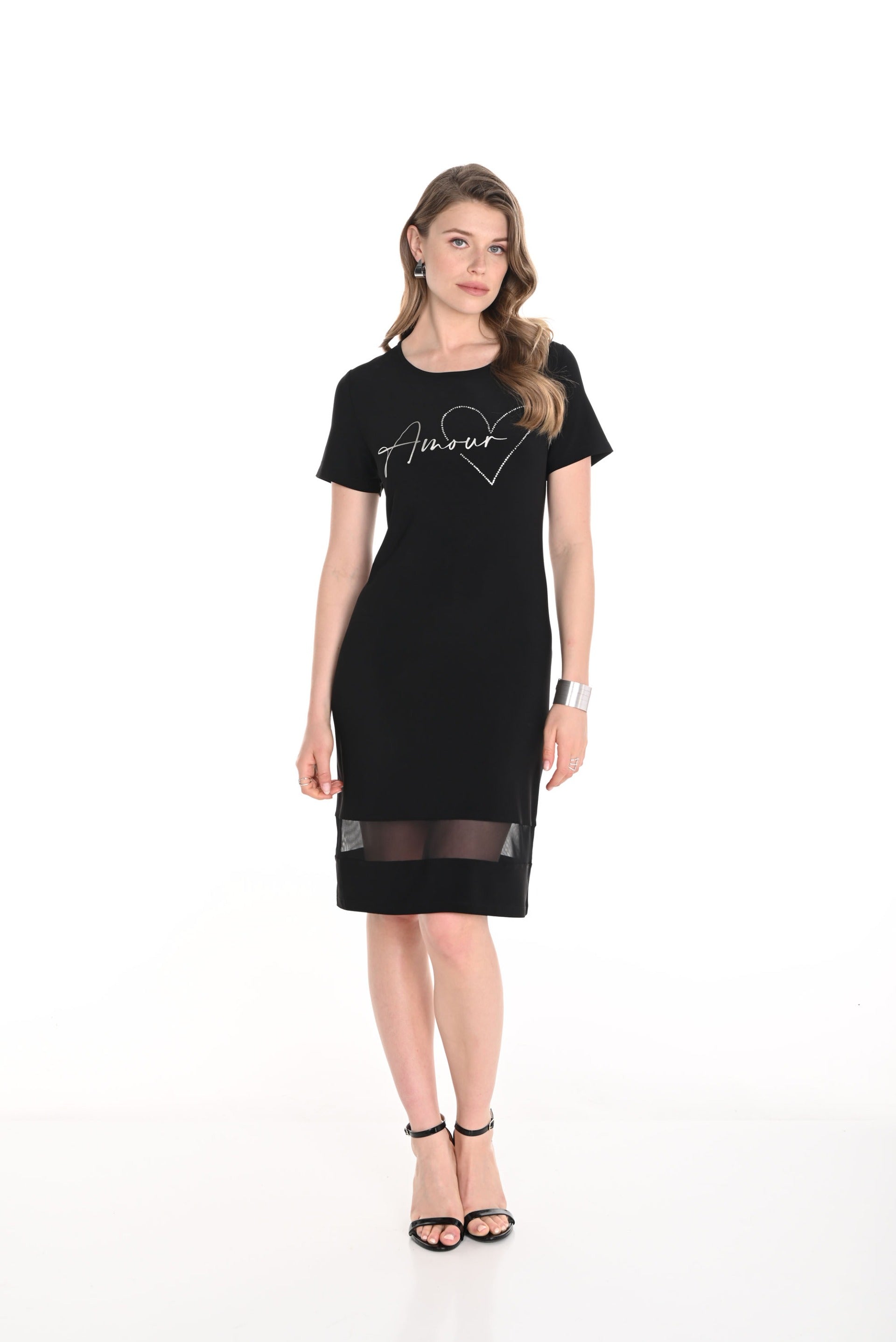 black mesh short sleeve dress Everlane Mesh-Knit Short-Sleeve Dress In Black, Size Medium, Cotton