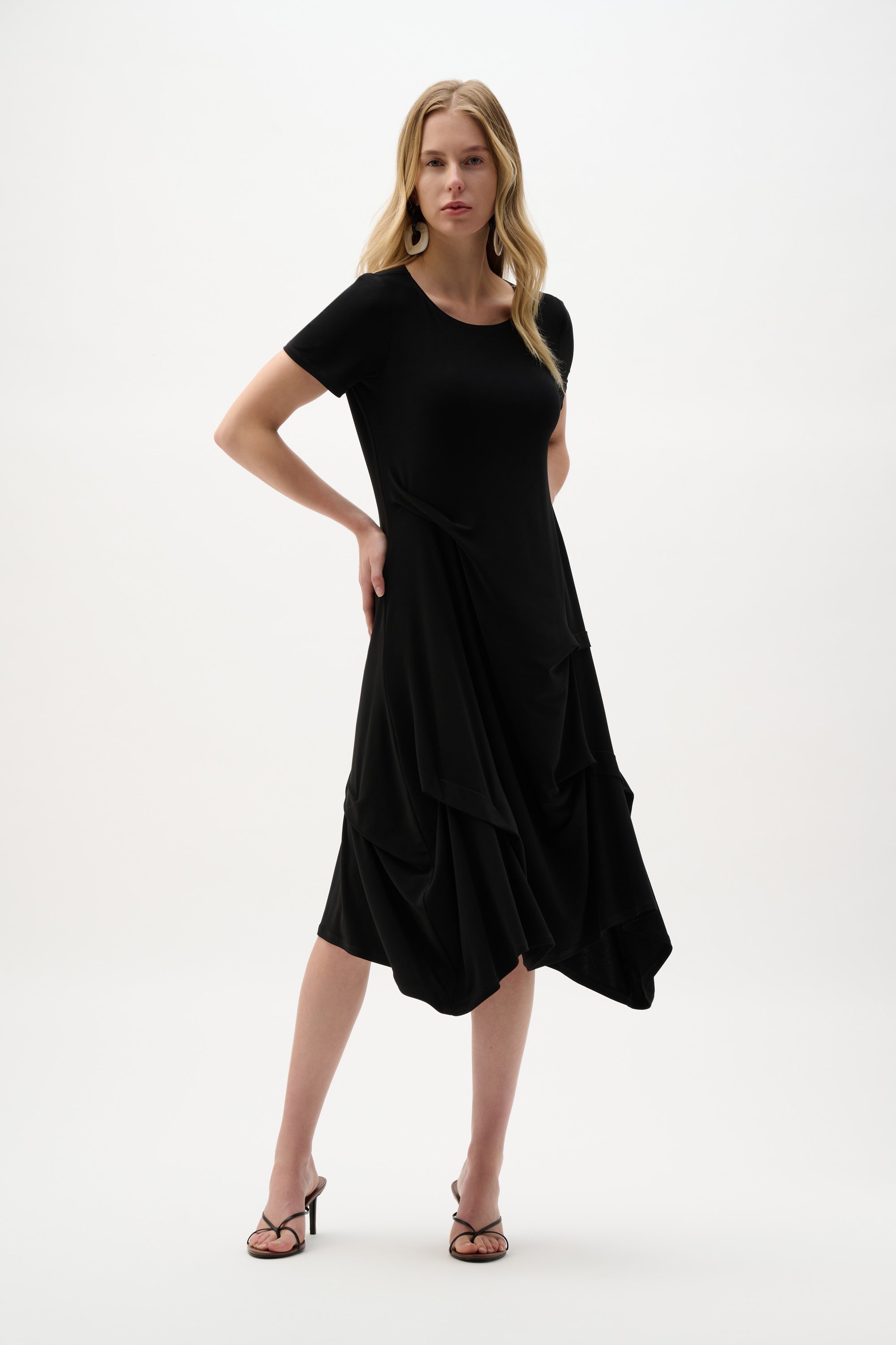 Joseph Ribkoff Trapeze Dress With Boat Neck Style 262032 DECABANA Joseph Ribkoff Trapeze Dress With Boat Neck Style 262032 DECABANA