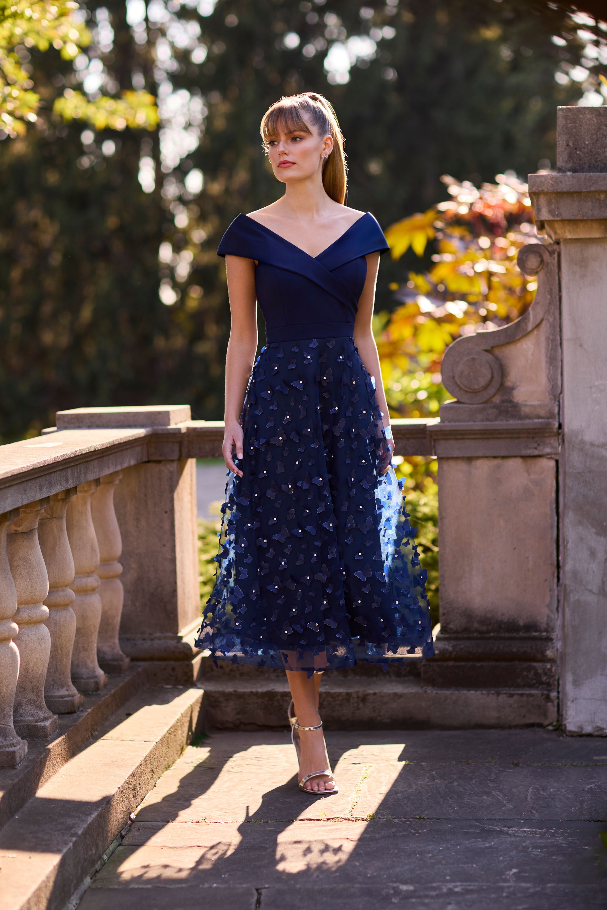 Frank Lyman Off-shoulder Butterfly Appliqu Dress Style 268510 Frank Lyman Off-shoulder Butterfly Appliqu Dress Style 268510