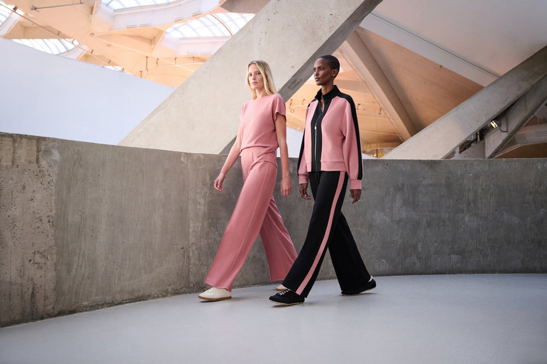 Joseph Ribkoff Fall/Winter 2026 collection colour block jacket and wide leg pants