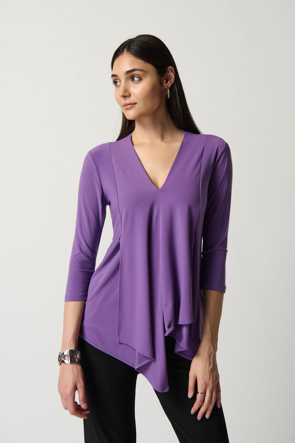 Joseph Ribkoff Violet Asymmetric Tunic Style 161066TT