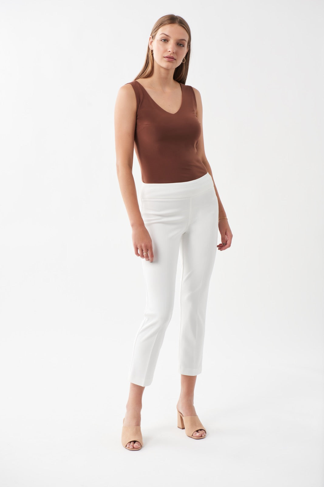 Joseph Ribkoff White Ankle Length Pant Style 181089 - Main image