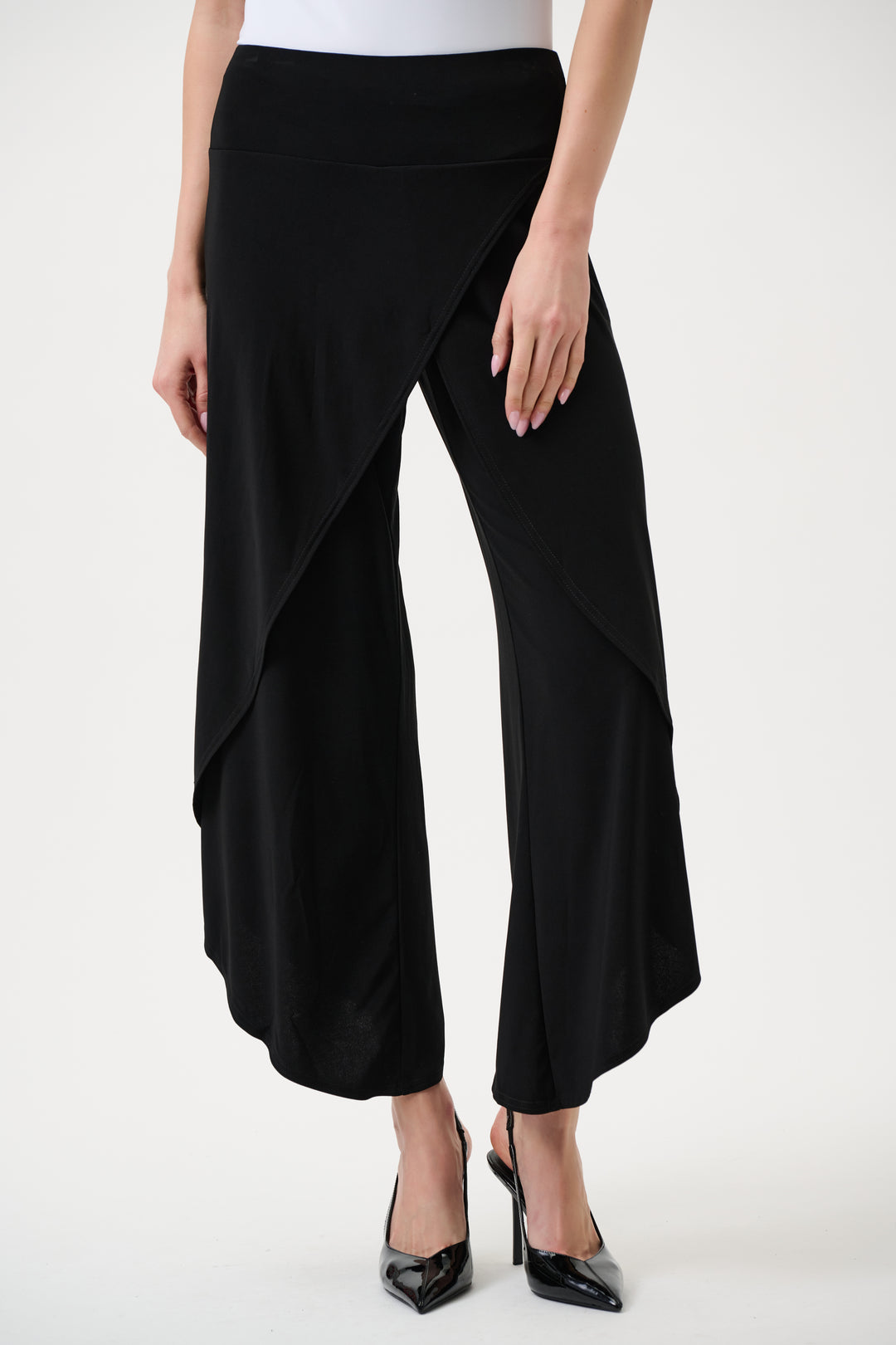 Joseph Ribkoff Black Classic Overlay Pant Style 211494TT