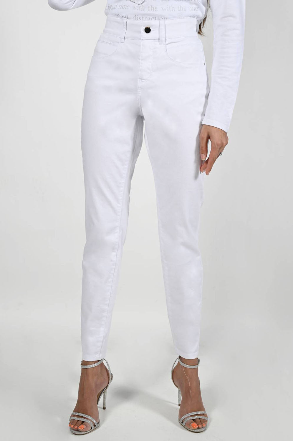 Frank Lyman White Denim Jean Pant Style 213126U