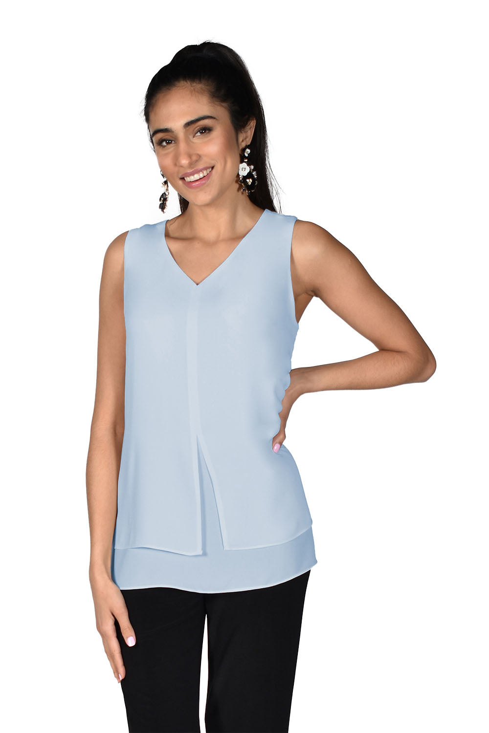 Frank Lyman Powder Blue Top Style 214326