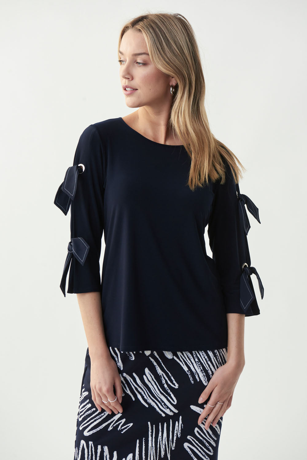 Joseph Ribkoff Midnight Blue Top Style 221026 - Main Image