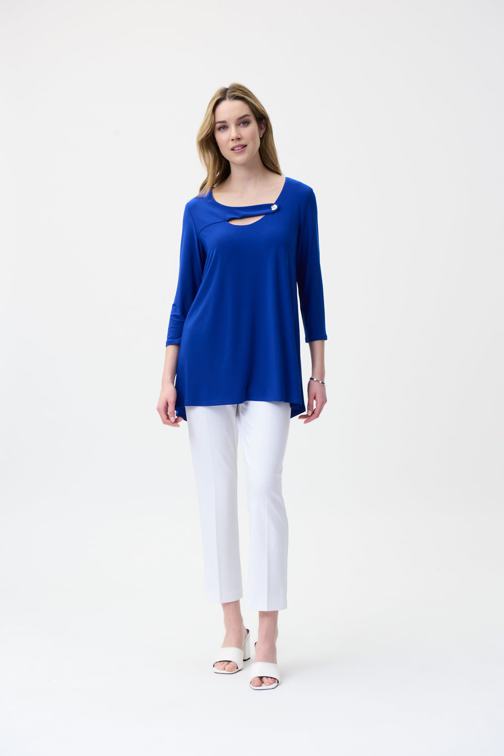 Joseph Ribkoff Royal Cut-Out Detail Top Style 221144-main