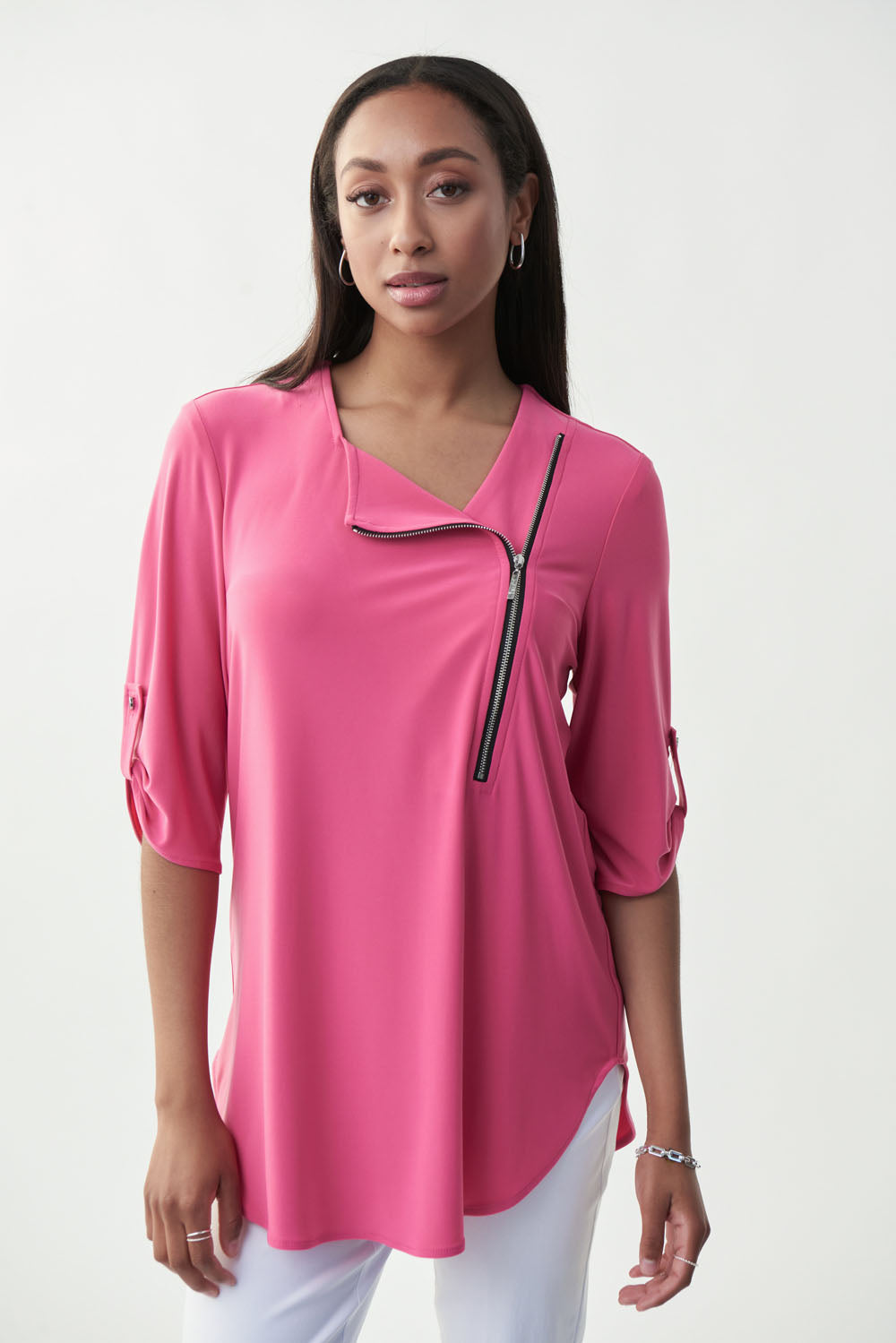 Joseph Ribkoff Raspberry Sorbet Top Style 221170 - Main Image