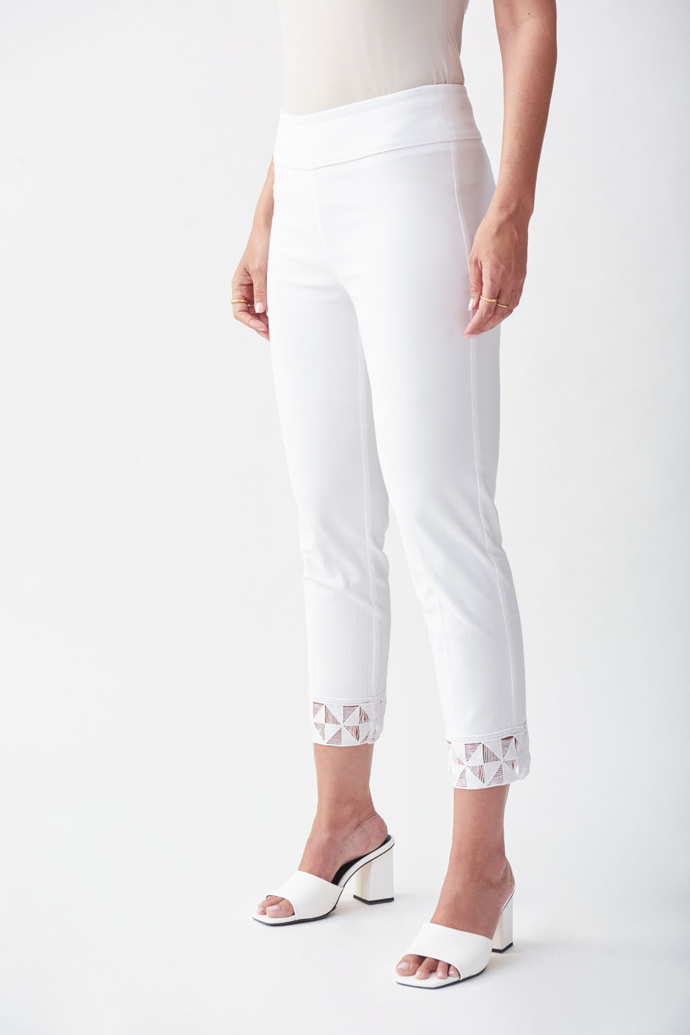 Joseph Ribkoff White Capri Style 221286 - Main Image