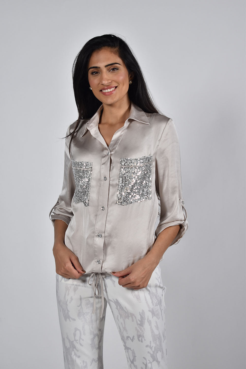 Frank Lyman Champagne Blouse Style 221313-FL