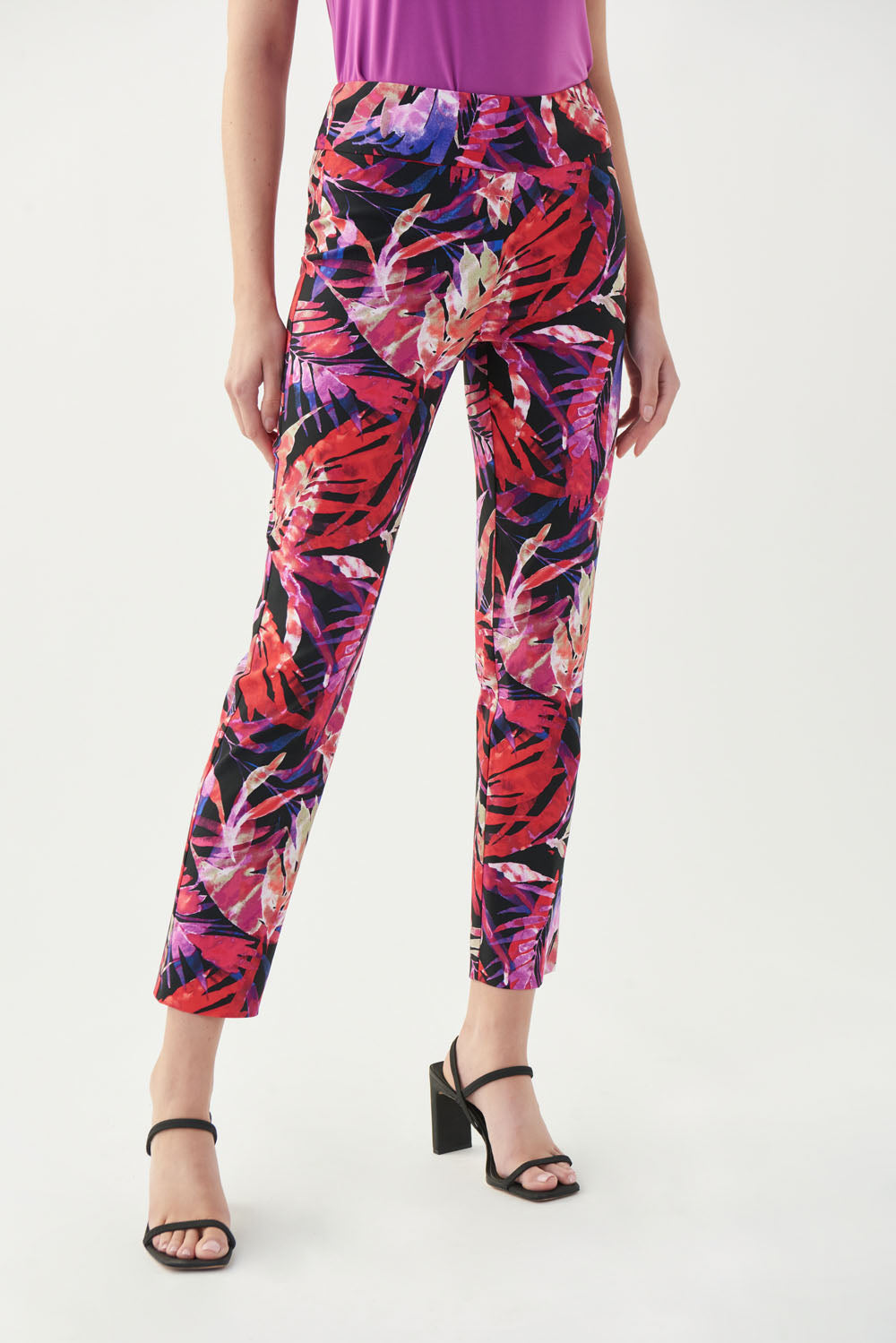 Joseph Ribkoff Black/Multi Pants Style 221325 - Main Image