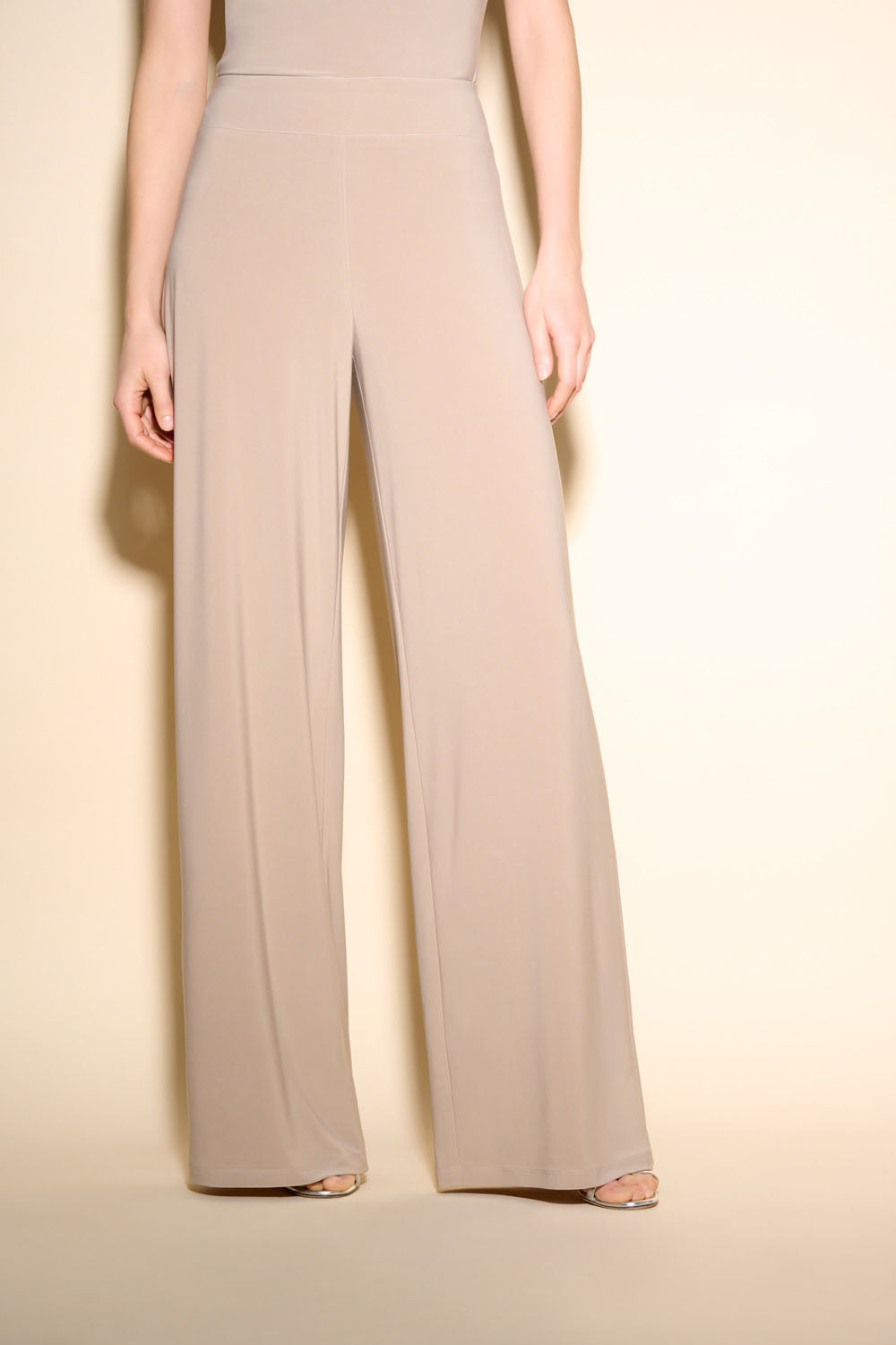 Joseph Ribkoff Latte Wide-Leg Pants Style 221340