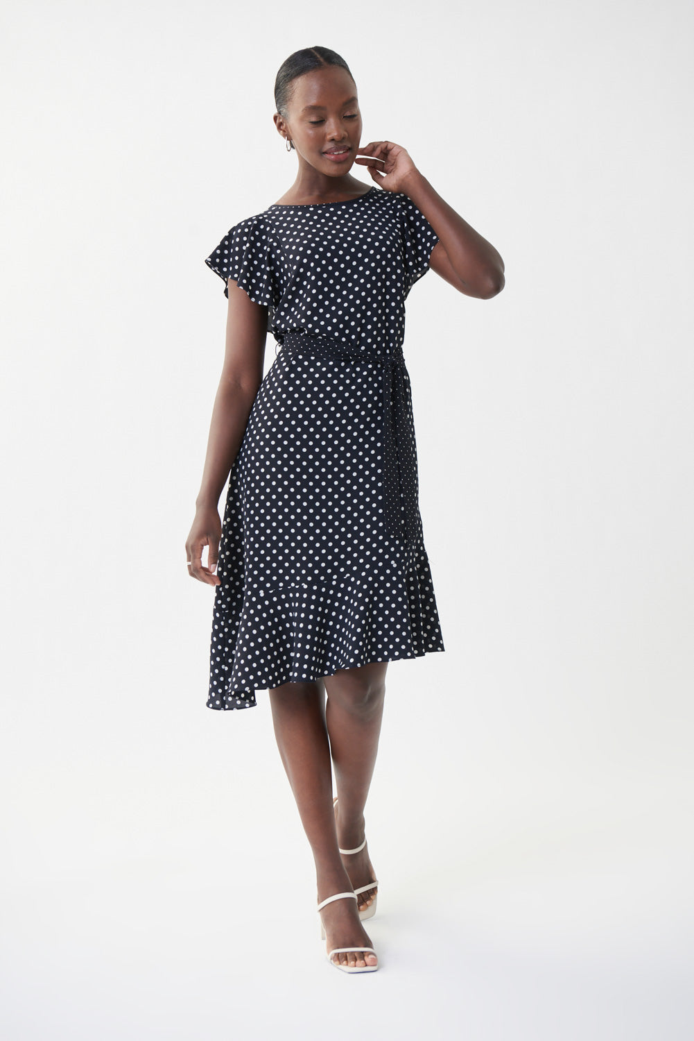 blue vanilla polka dot dress Blue Vanilla Burgundy Polka Dot Midi Dress