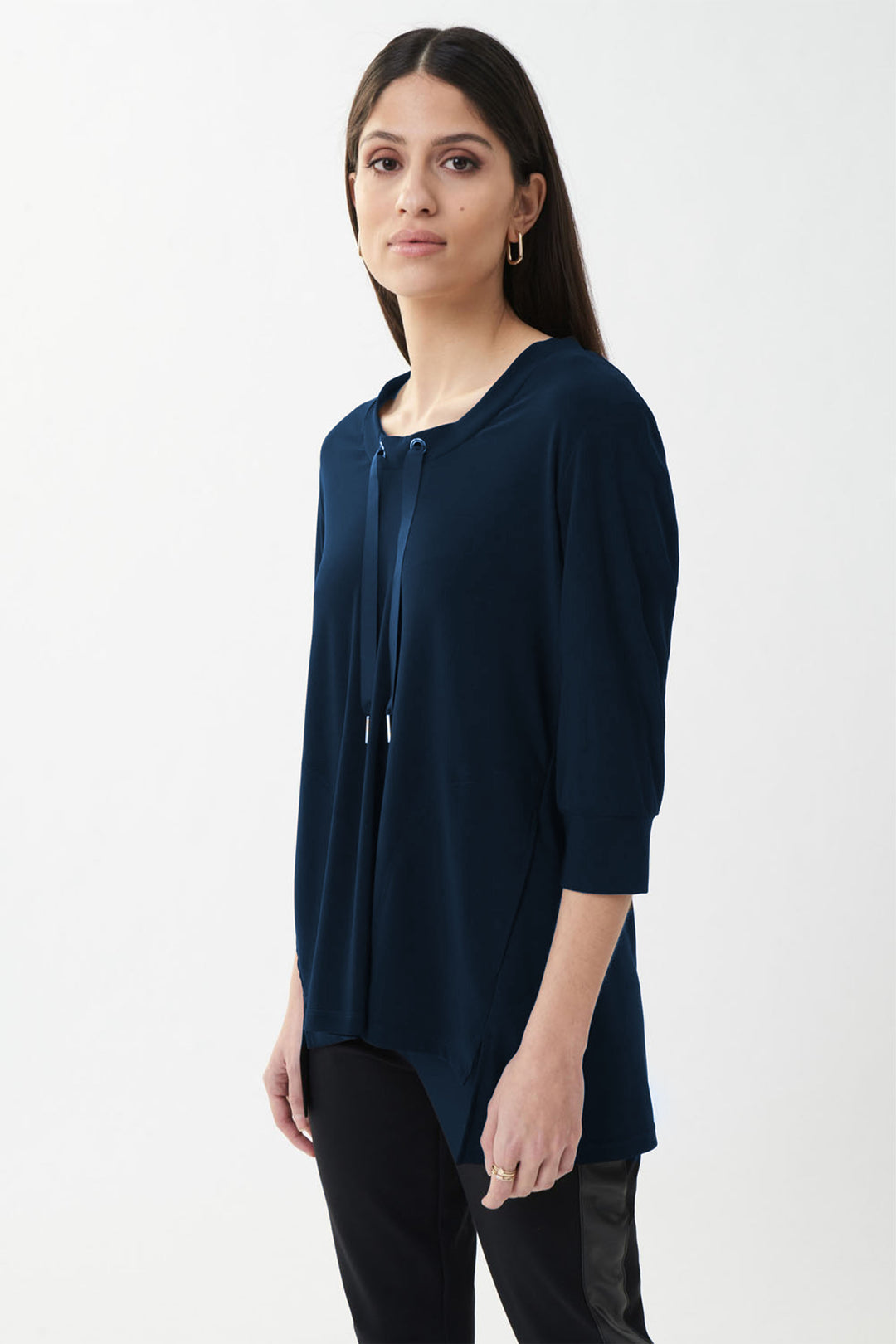 Joseph Ribkoff Drawstring Neckline Tunic Style 223073