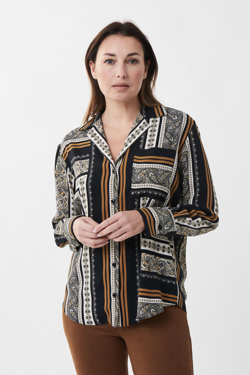 Joseph Ribkoff Black/Multi Blouse Style 223251