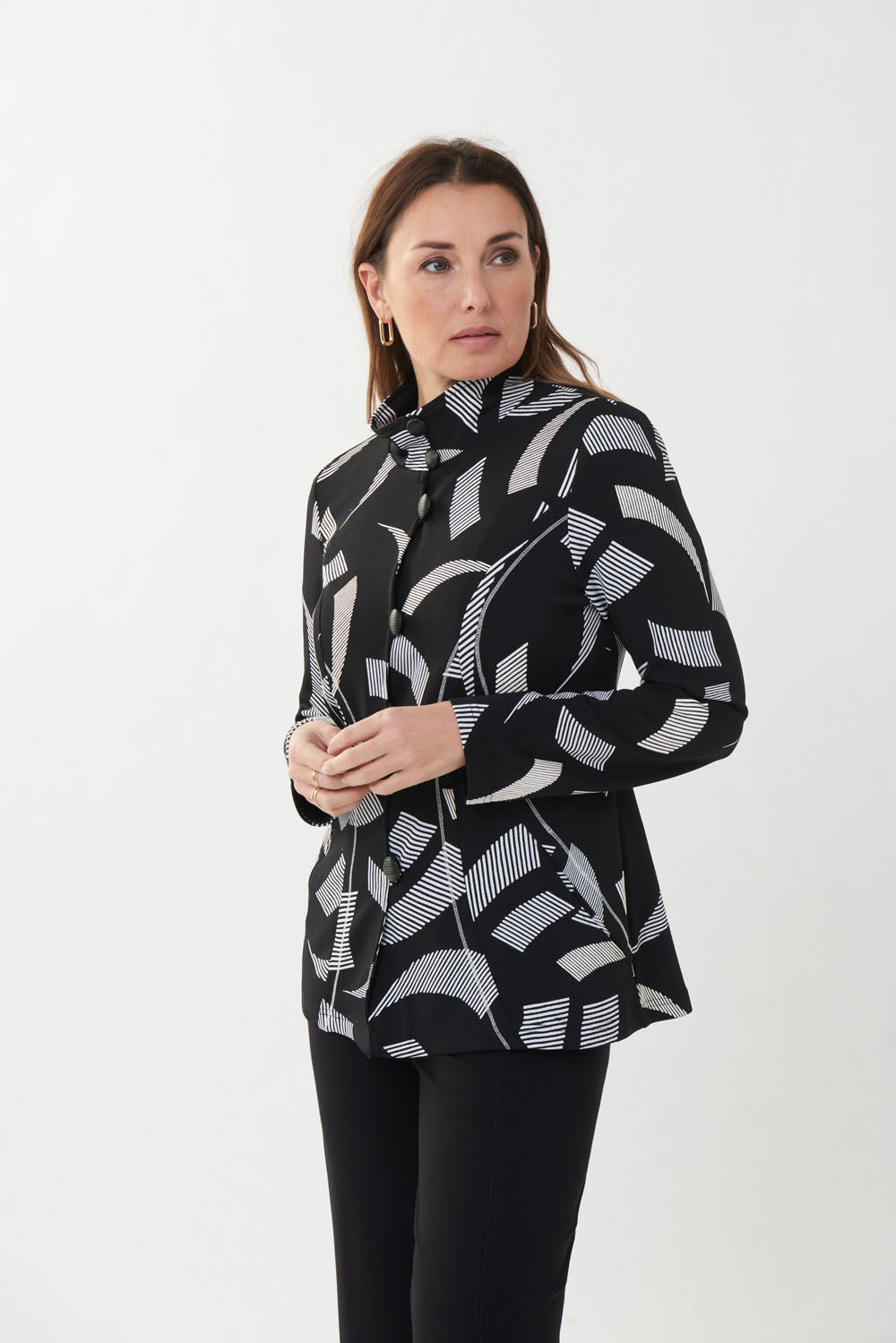 Joseph Ribkoff Black/Vanilla Jacket Style 223256