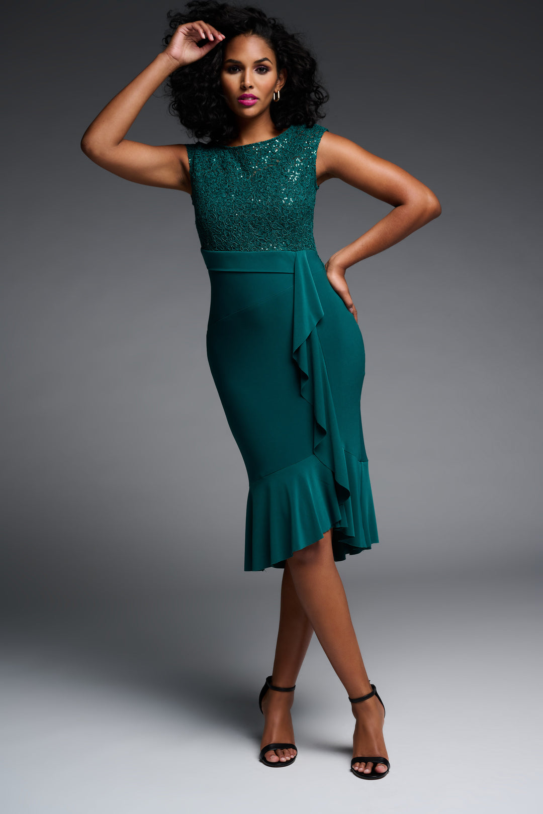 Joseph Ribkoff Lace Bodice Dress Style 223726
