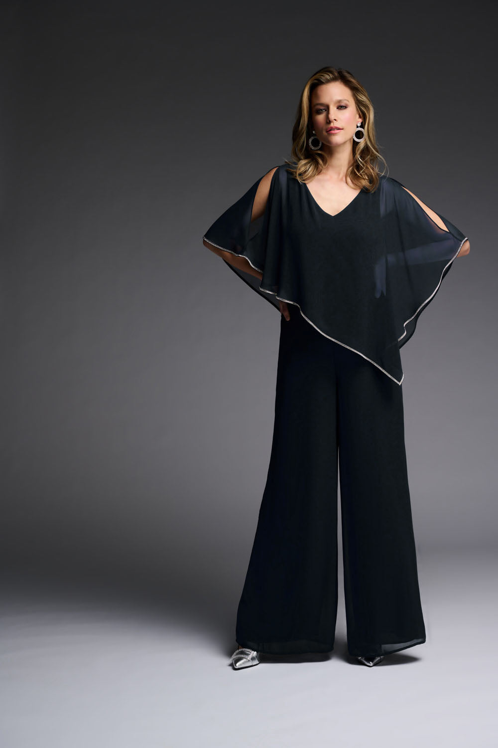 Joseph Ribkoff Black Chiffon Pant Style 223751