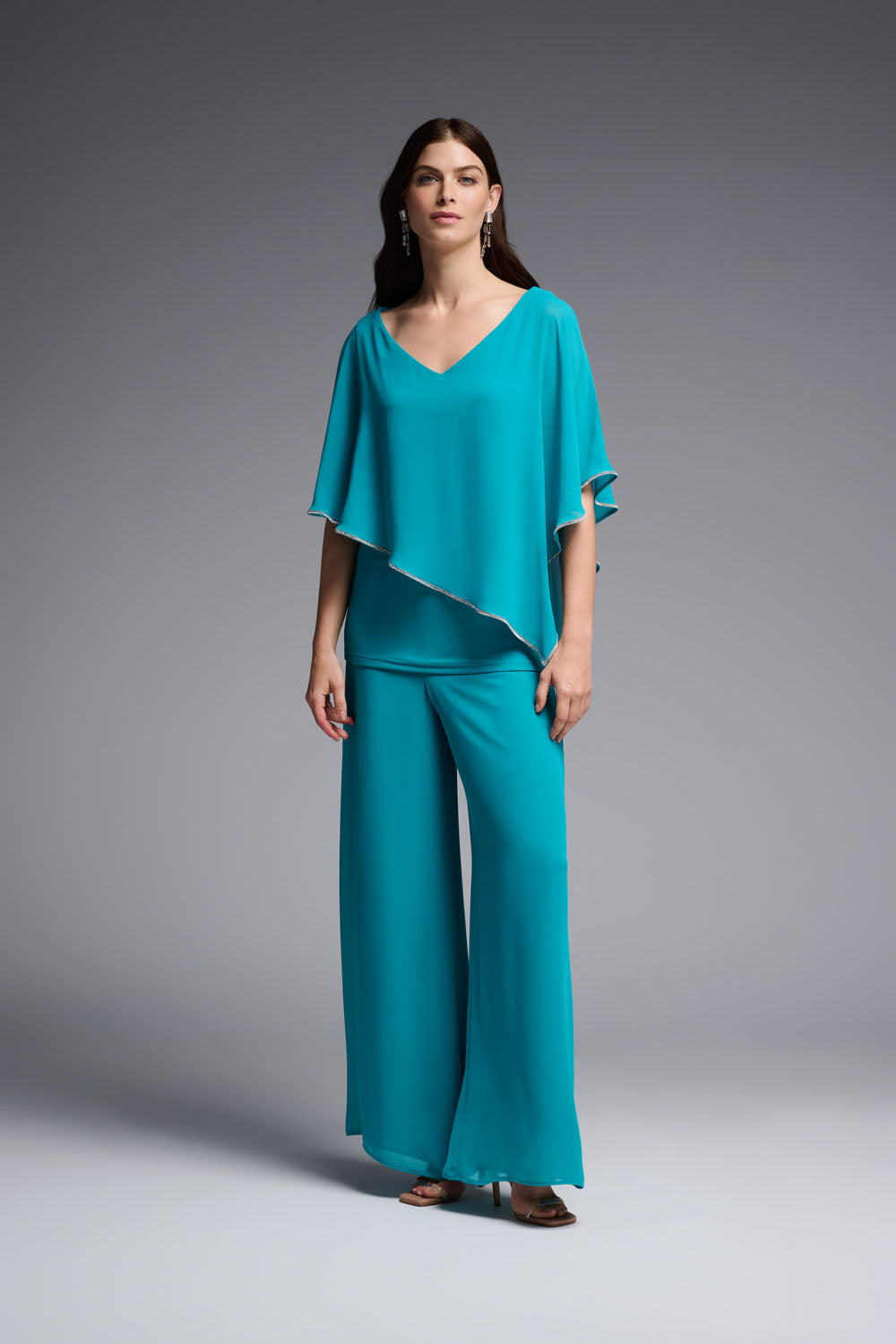 Joseph Ribkoff Wide-Leg Chiffon Pants Style 223751