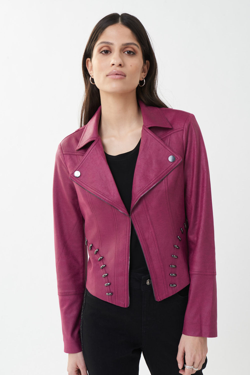 Joseph Ribkoff Vineyard Leatherette Jacket Style 223914