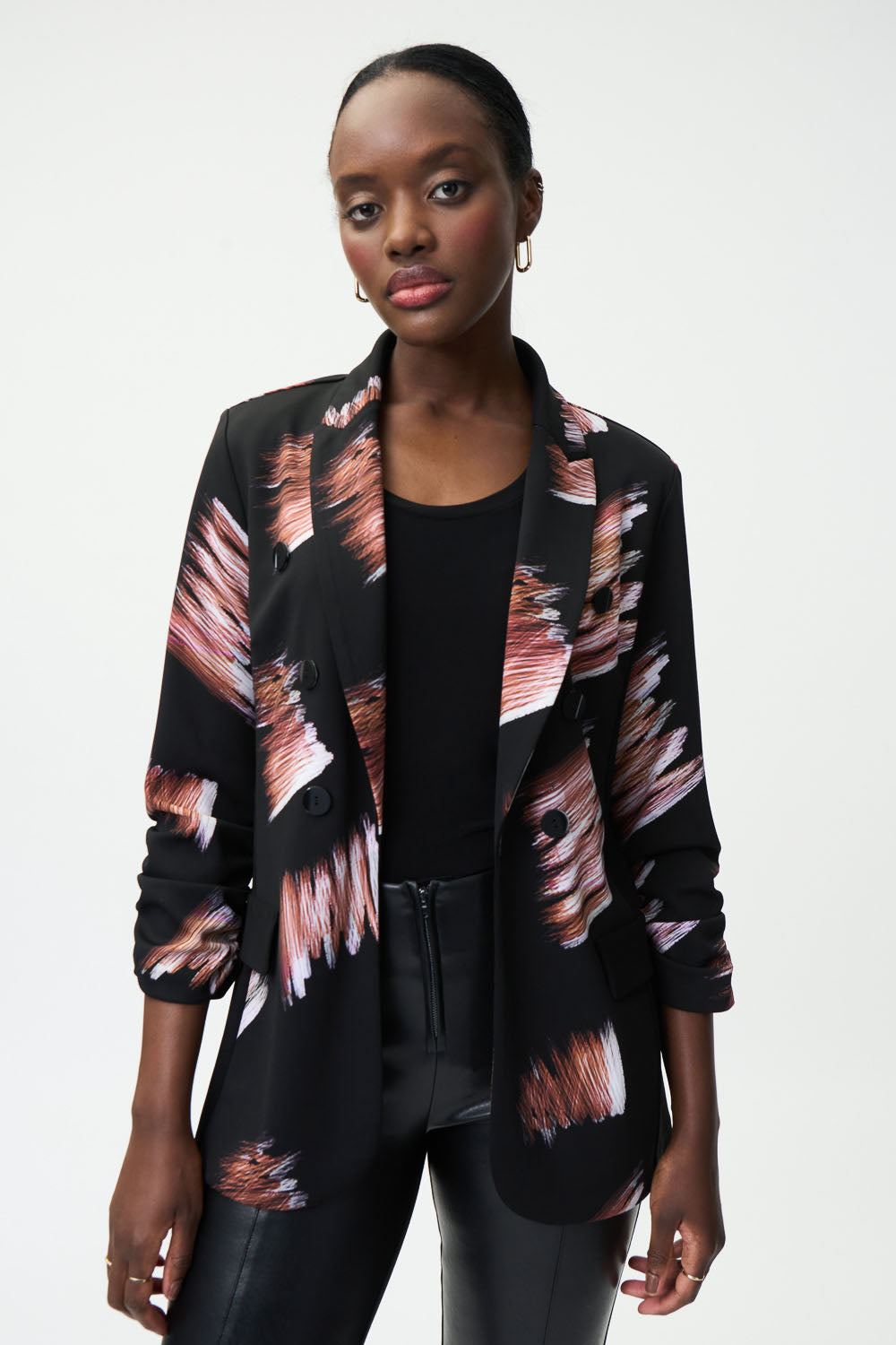 Joseph Ribkoff Black/Multi Blazer Style 224140