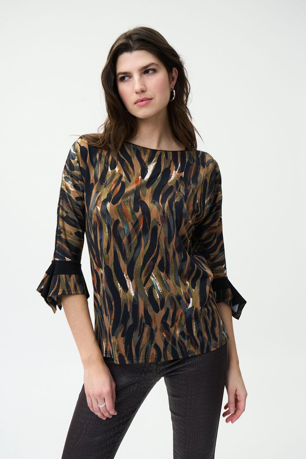 Joseph Ribkoff Black/Multi Top Style 224347