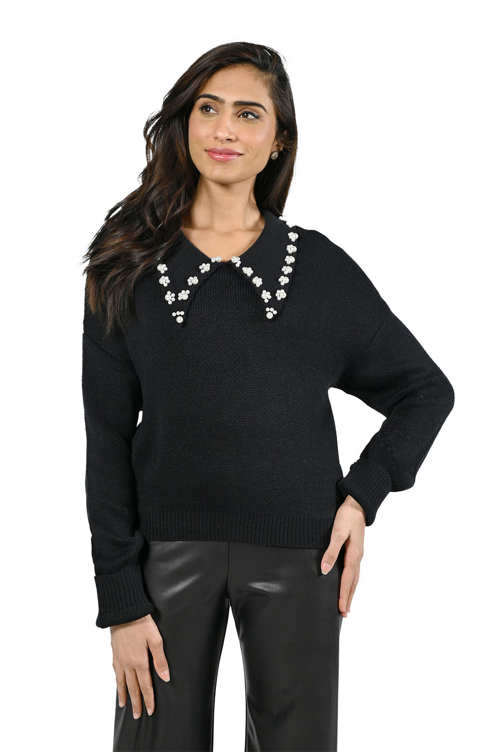 Frank Lyman Black Knit Top Style 224561U