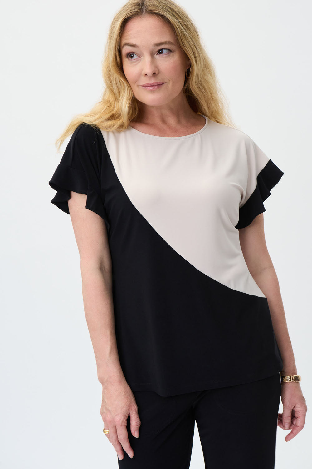 Joseph Ribkoff Black/Moonstone Top Style 231063