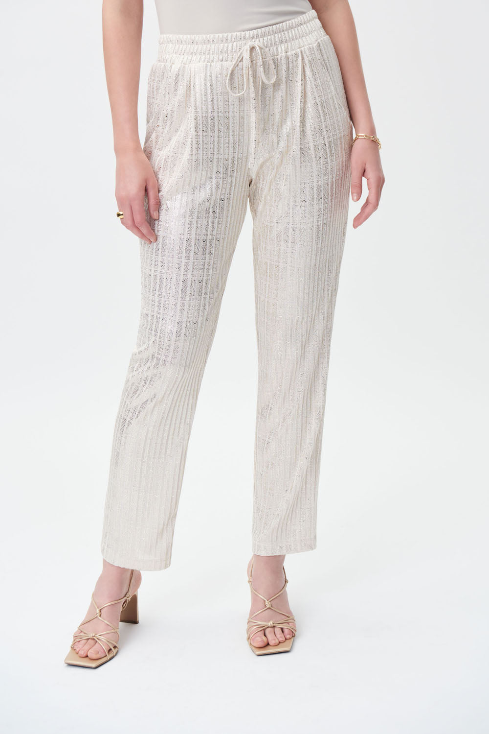 Joseph Ribkoff Beige/Gold Jogger Pants Style 231088