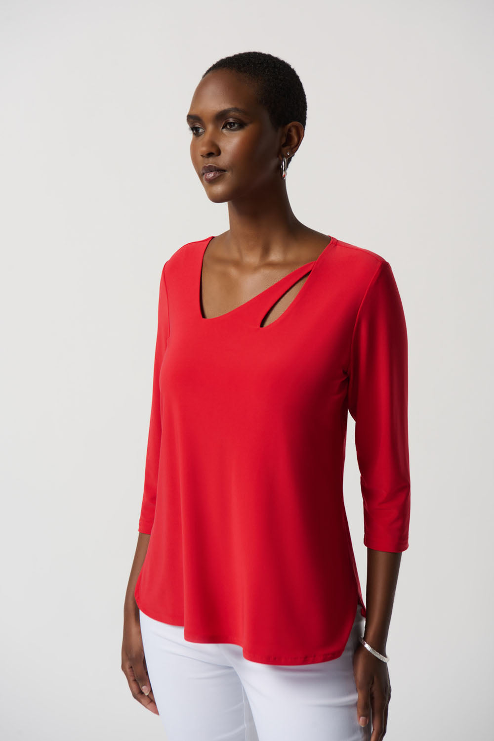 Joseph Ribkoff Magma Red Top Style 231115