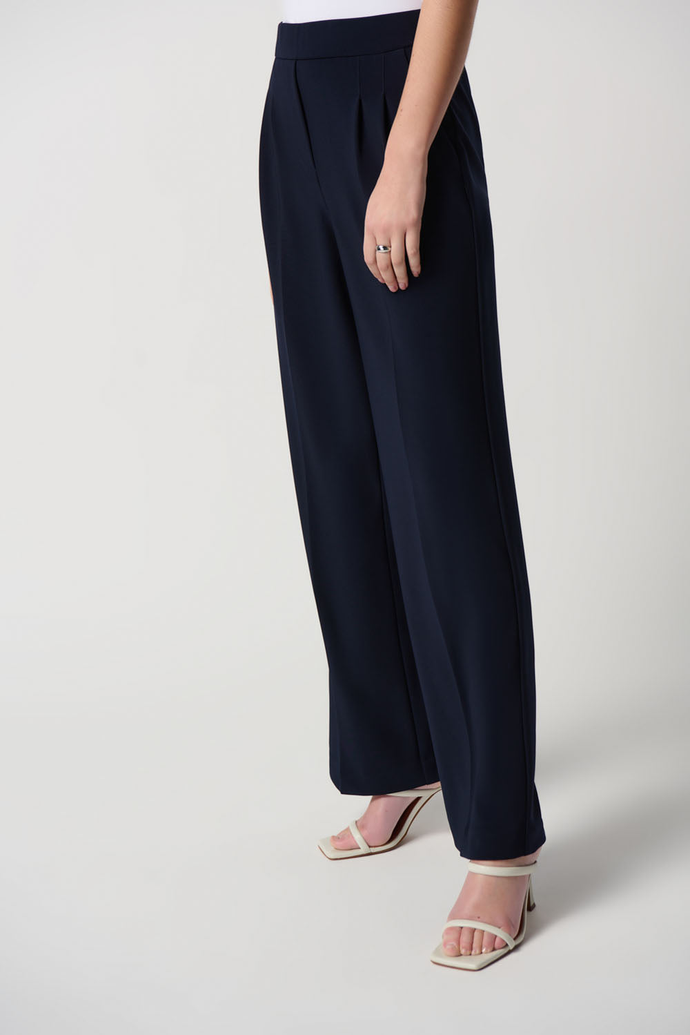 Joseph Ribkoff Midnight Blue Wide-Leg Knit Pants Style 231136