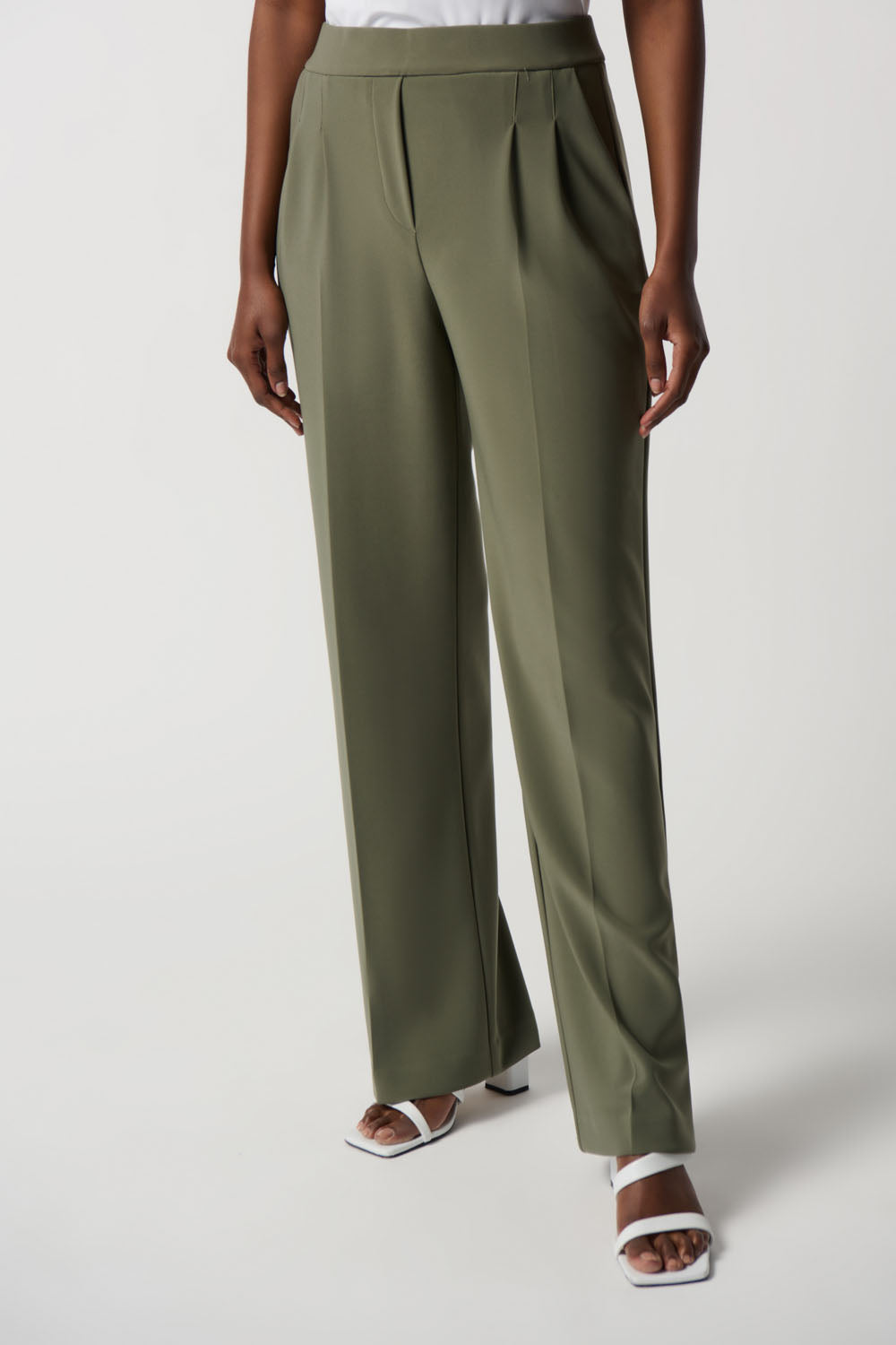 Joseph Ribkoff Agave Wide-Leg Knit Pants Style 231136