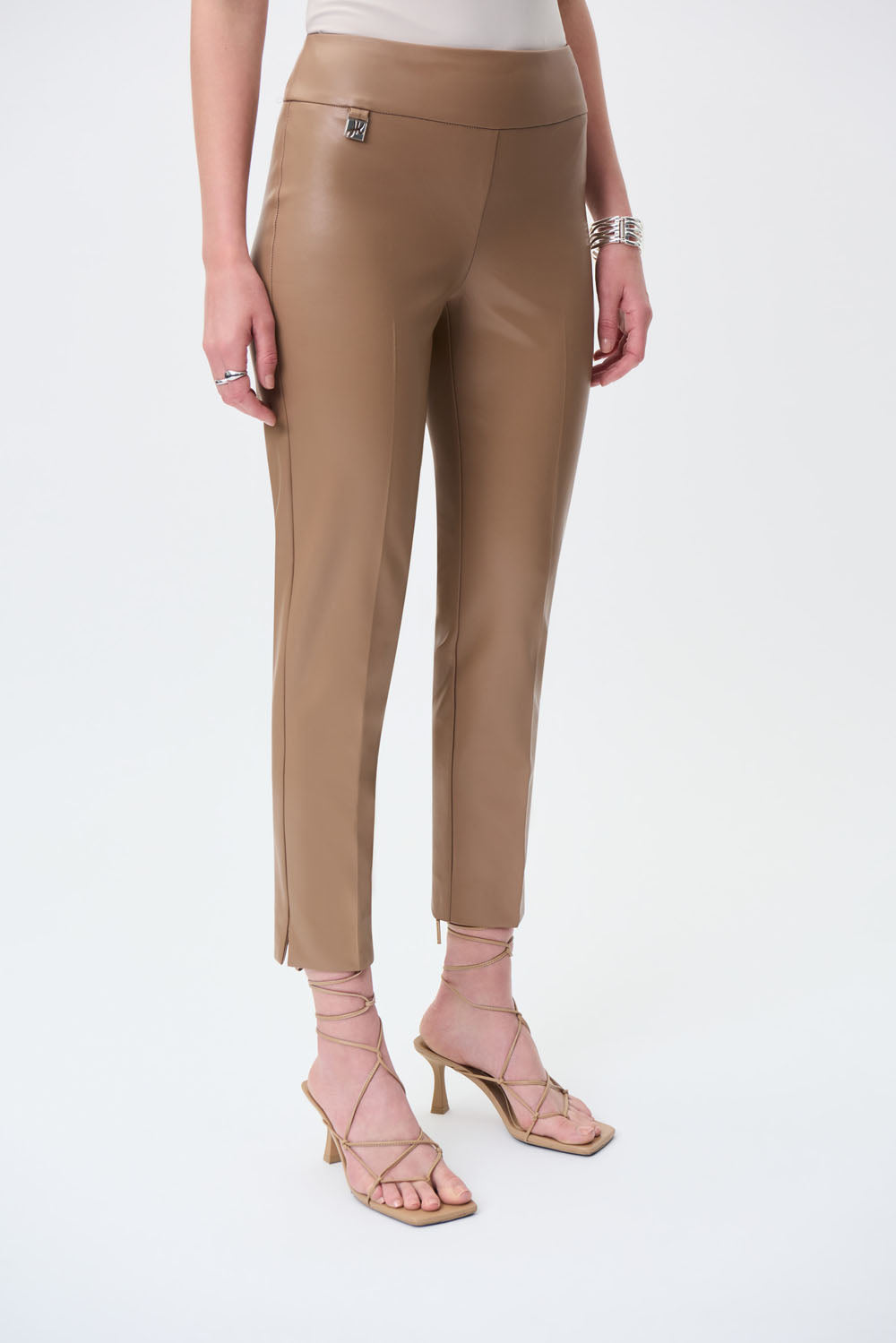 Joseph Ribkoff Tiger's Eye Leatherette Pants Style 231151