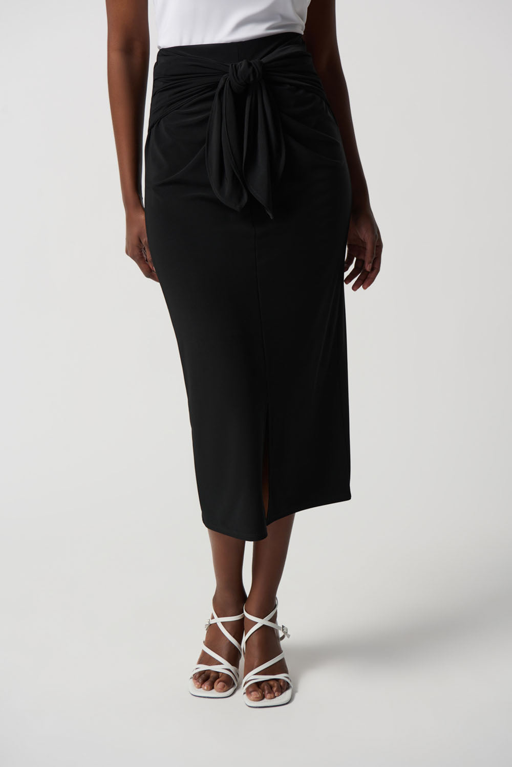 Joseph Ribkoff Black Silky Knit Straight Skirt Style 231168