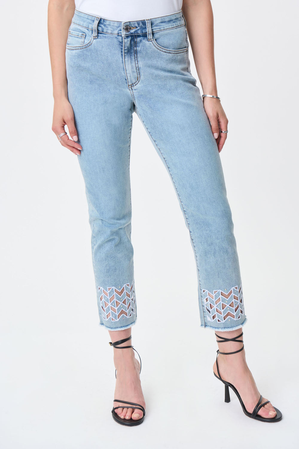 Joseph Ribkoff Light Blue Denim Pants Style 231923