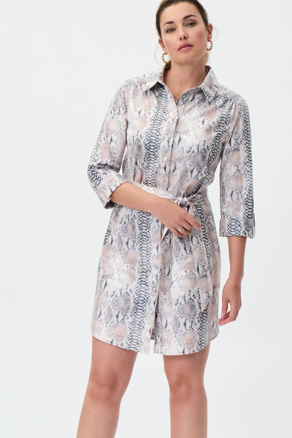 grey snake print shirt dress Karen Millen Grey Snake Print Shirt Mini Dress
