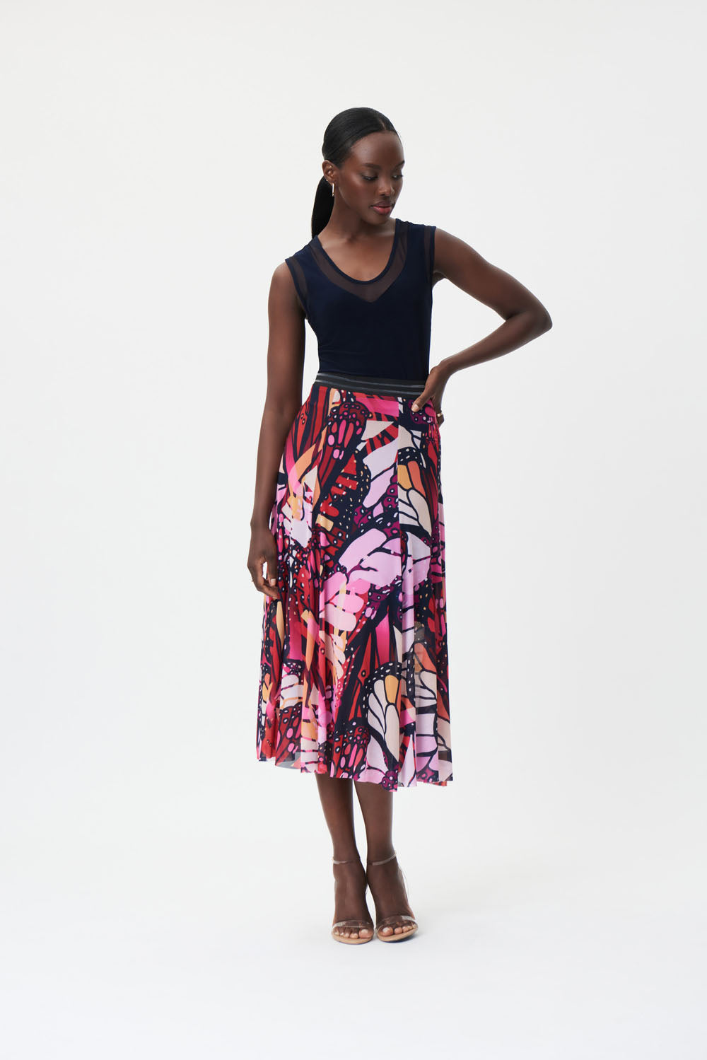 Joseph Ribkoff Midnight Blue/Multi Skirt Style 232018